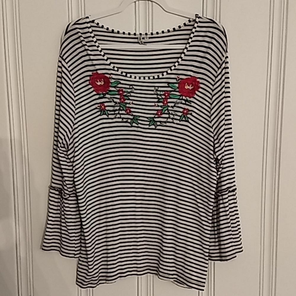 Fun Striped Top by Kate Park XL